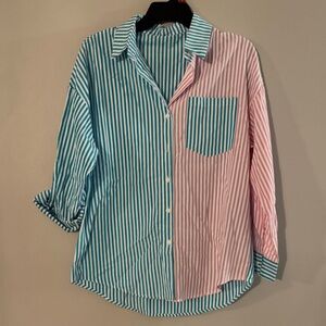 Striped Blue and Pink Women’s Shirt